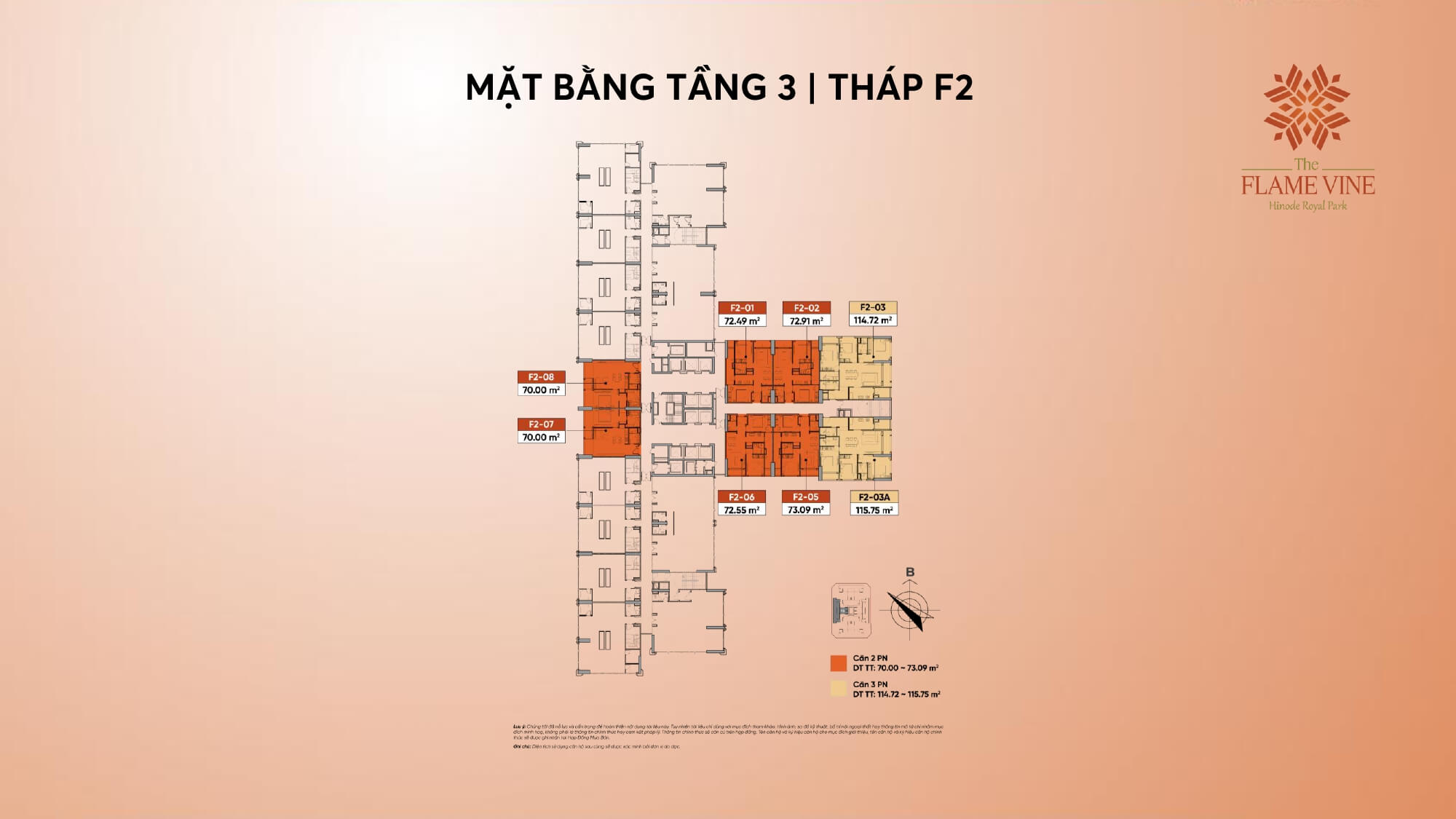 mặt bằng dự án the flame vine hoài đức