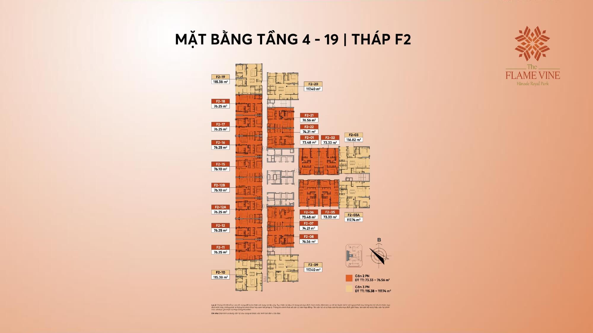 mặt bằng dự án the flame vine hoài đức