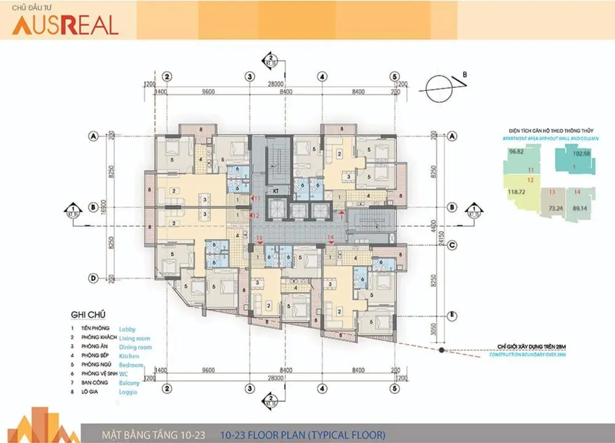 mặt bằng dự án the legatus 22 liễu giai