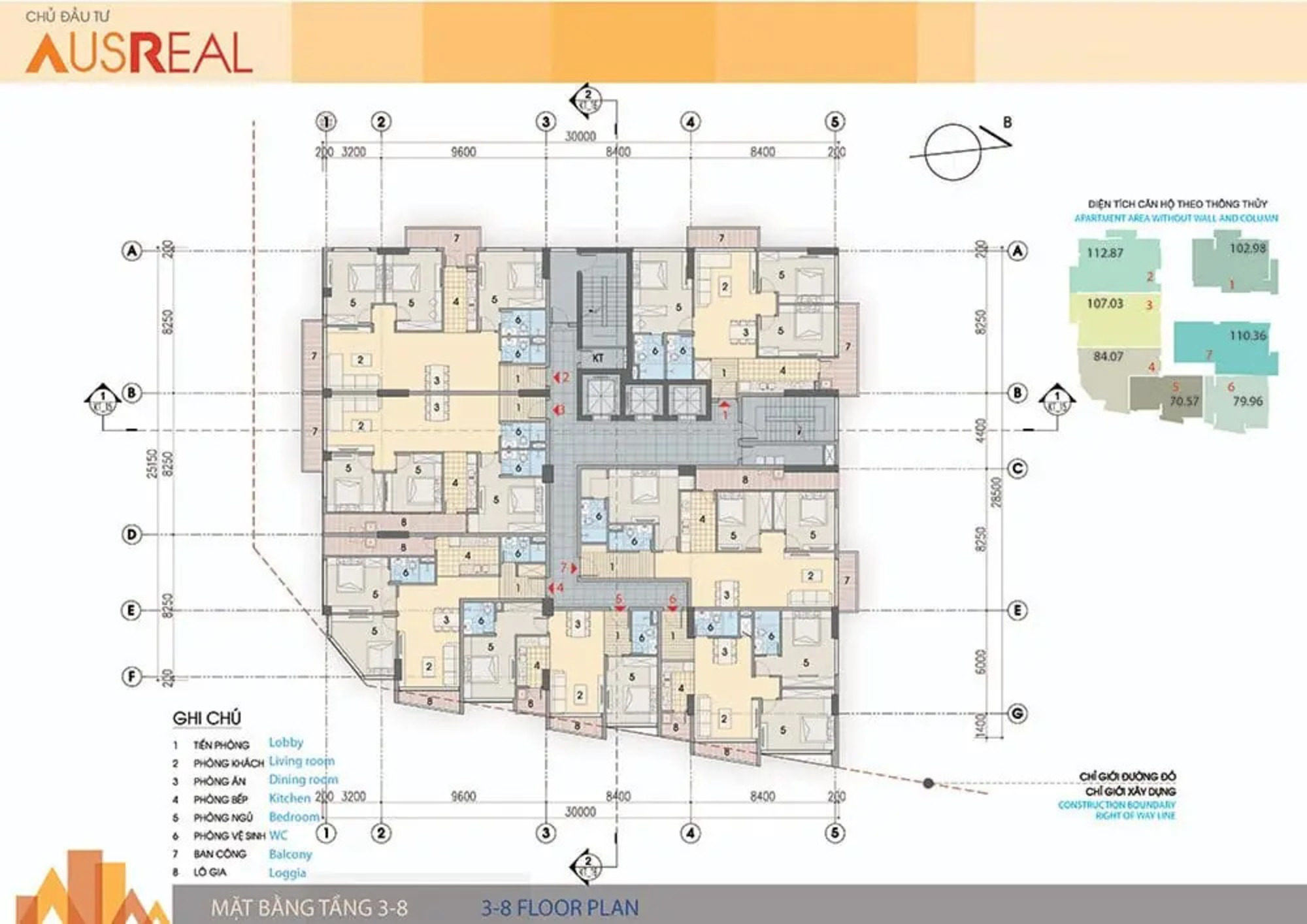 mặt bằng dự án the legatus 22 liễu giai